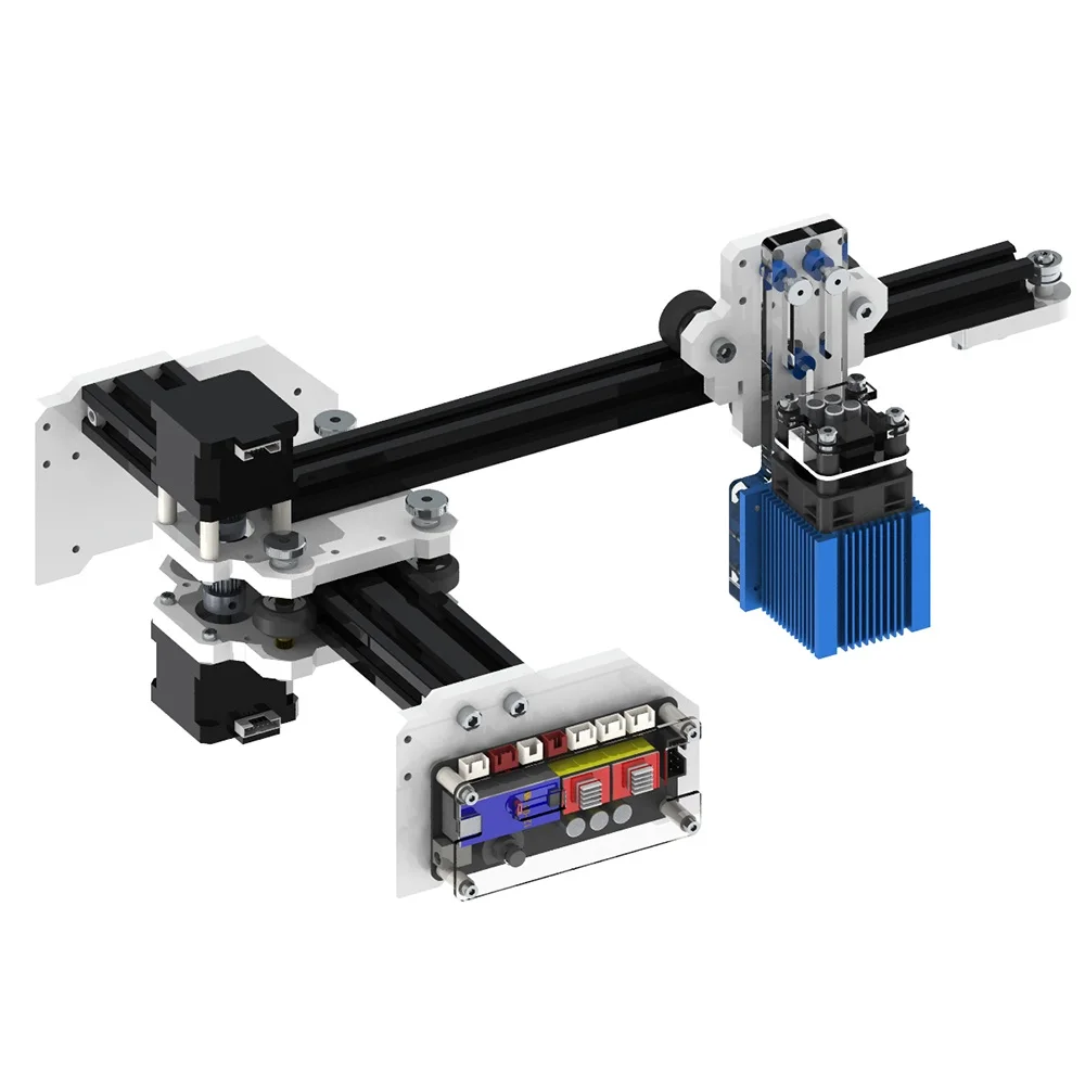 15W desktop Laser Engraving and Cutter Portable Desktop Laser Printer Text Marking Machine For Metal Leather Wood