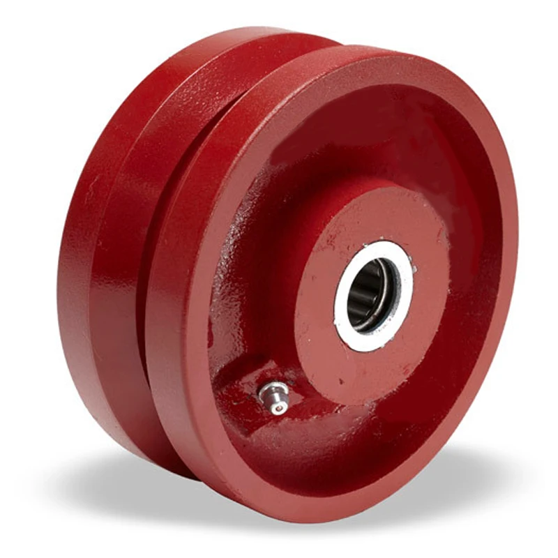 Cast Iron V Groove Track Wheel with Ball Bearings for Casters