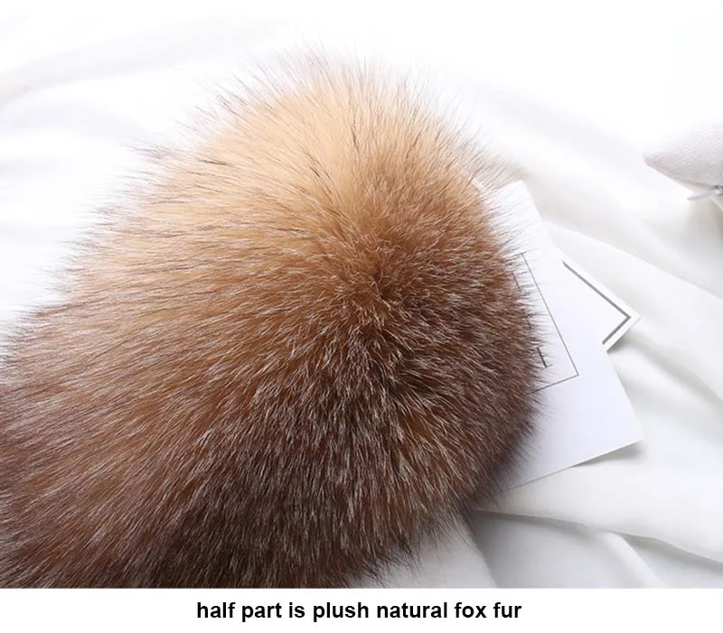 MWFur Winter Fashion Winter Fox Hair Scarf For Girl Fashion Fox Fur Scarf with Rex Rabbit Fur Woman Scarf