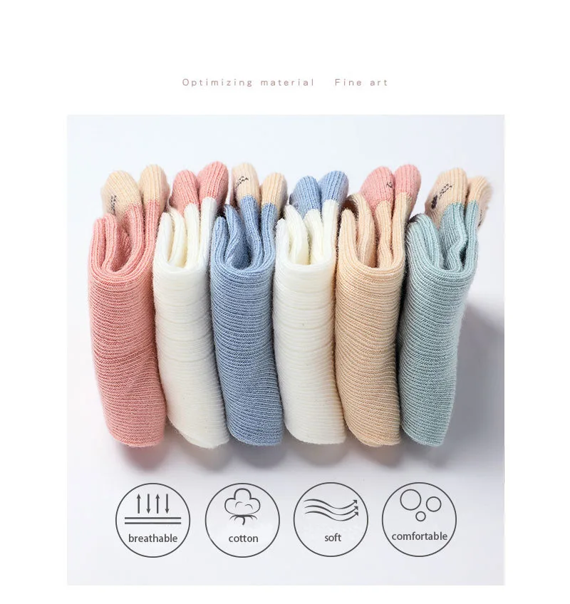 New Design Children Socks Cartoon Cute Baby Socks Combed Cotton Newborn Socks
