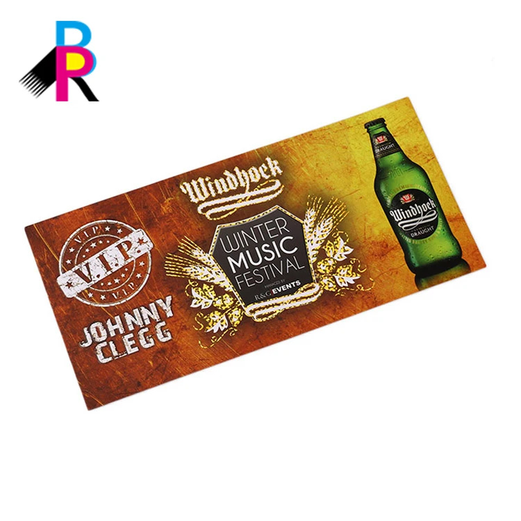 Customized High Quality Paper Printing Discount Vocal concert Theme Park Ticket
