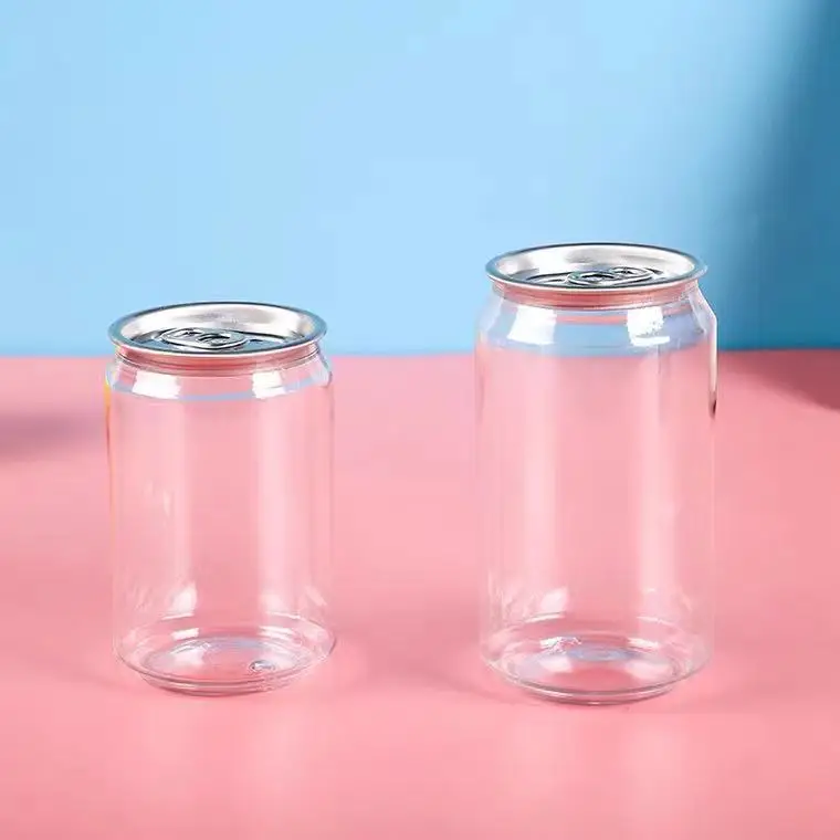 650ml Soft Drink Can Plastic Soda Can Beverage Can With Easy Open End