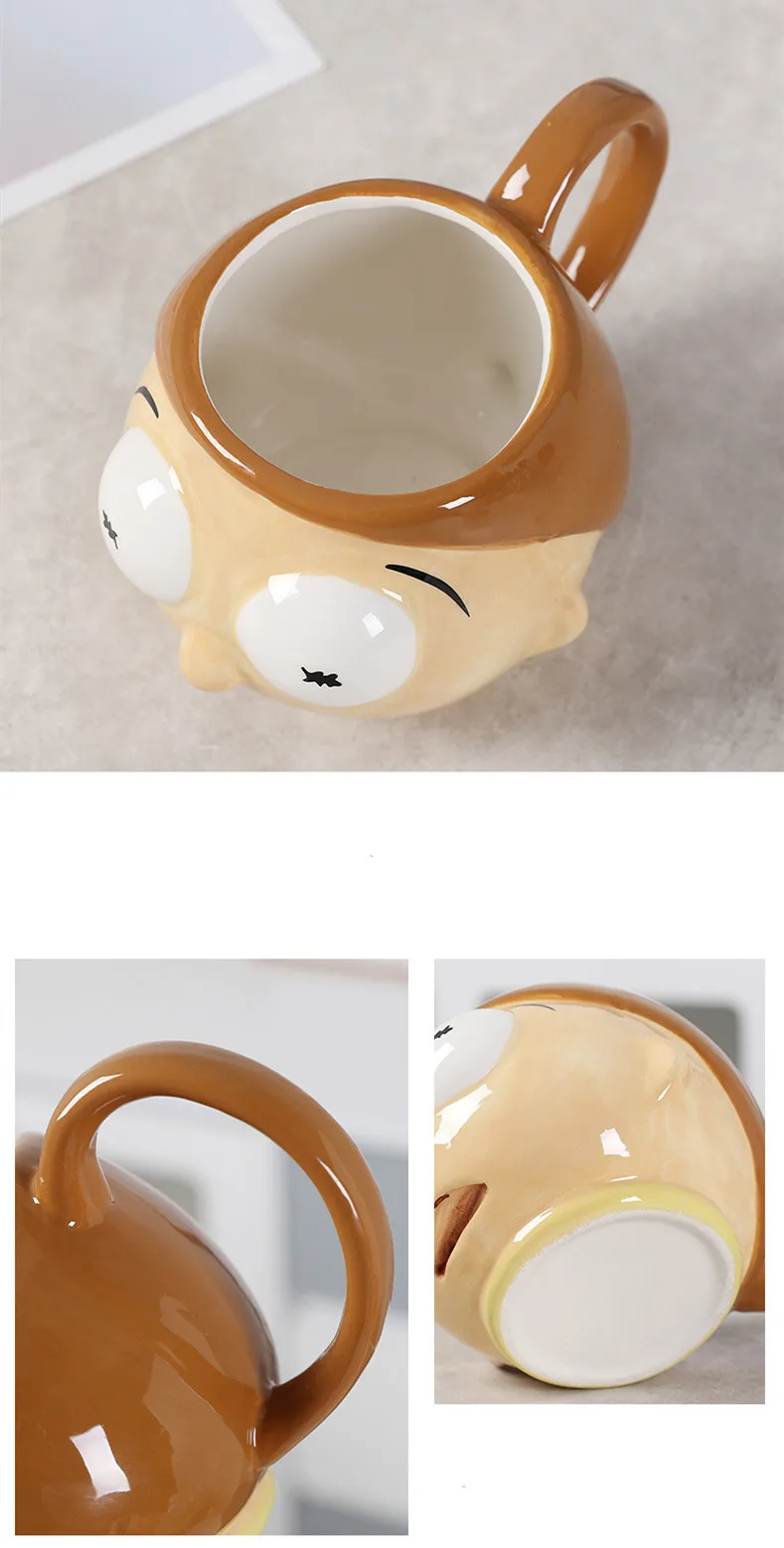 Madou New Product Funny Cartoon Man Shape 3D Cups Porcelain Unique Office Drinking Cup Gift Kids Couple Coffee Mug Coffee Mug