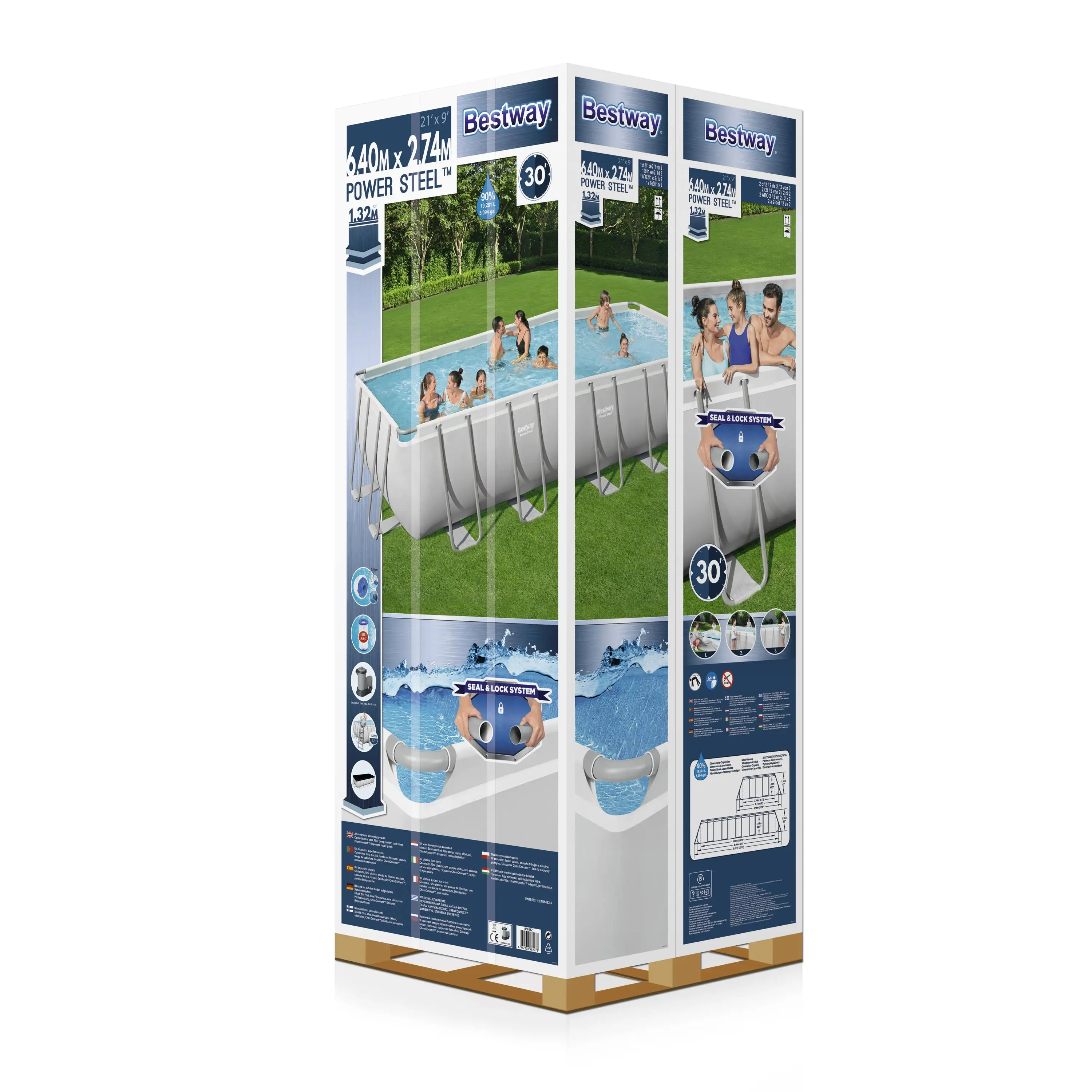 Bestway 5611Z wholesale Rectangle Frame Piscina Family Easy Set PVC Large Above Ground Outdoor Swimming Pool