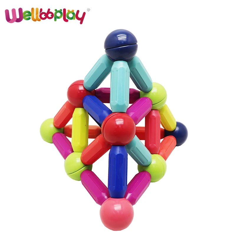 Big Size DIY Magnetic Construction Set Early Learning Constructor Variety Magnetic Rod Building Blocks for Children toys