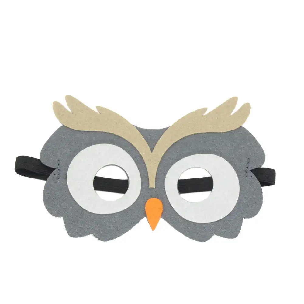 Funny Animal Felt Masks Wild Animal Theme Halloween Birthday Party Favors Kids Costumes Dress-Up Party Supplies