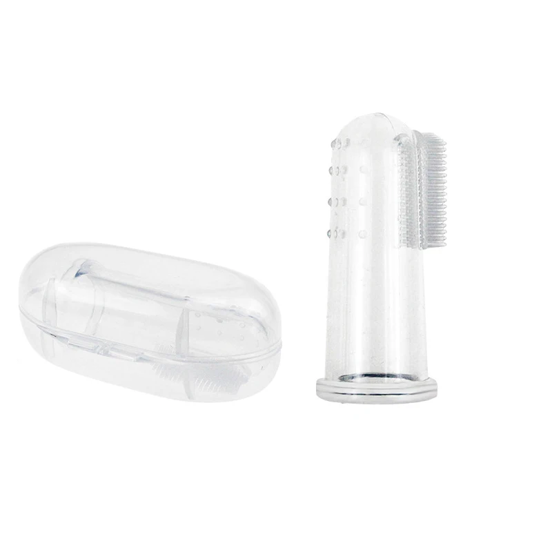 Multi function silicone  finger toothbrush Pet Transparent Finger Toothbrush Pet Supplies Silicone Toothbrush For Dogs And Cat