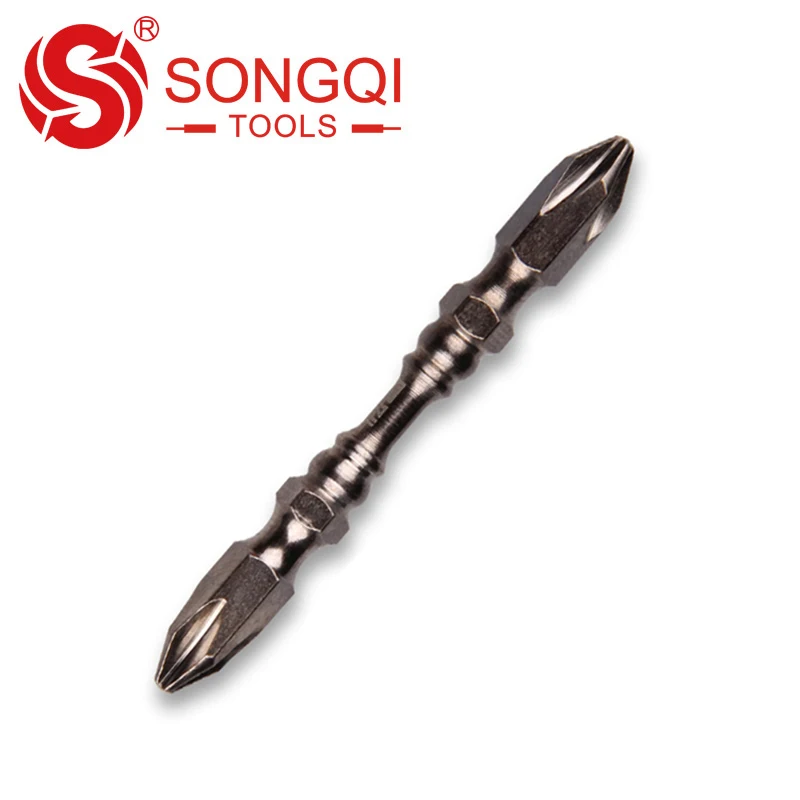 65mm Long Screwdriver Bit Dual Ended Ph2 Hex Shank Screw Driver Bits for Metal