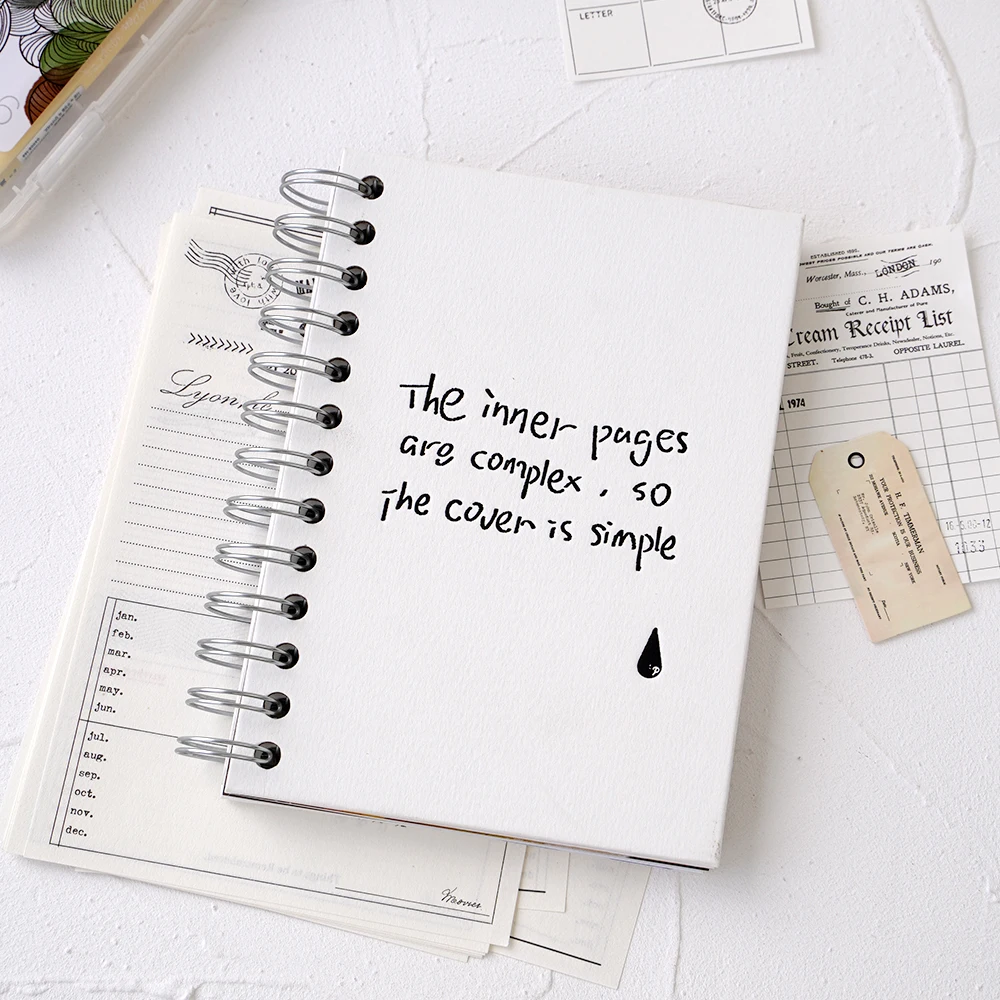 High Quality Customizable Water Drop Notebooks Print Promotion White Journal Spiral B6 Planner
