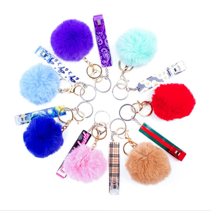 Hot Sale Wholesale Plastic Purse Clip Card Grabber Key Chain Credit Pullers Card Grabber Keychain For Long Nails