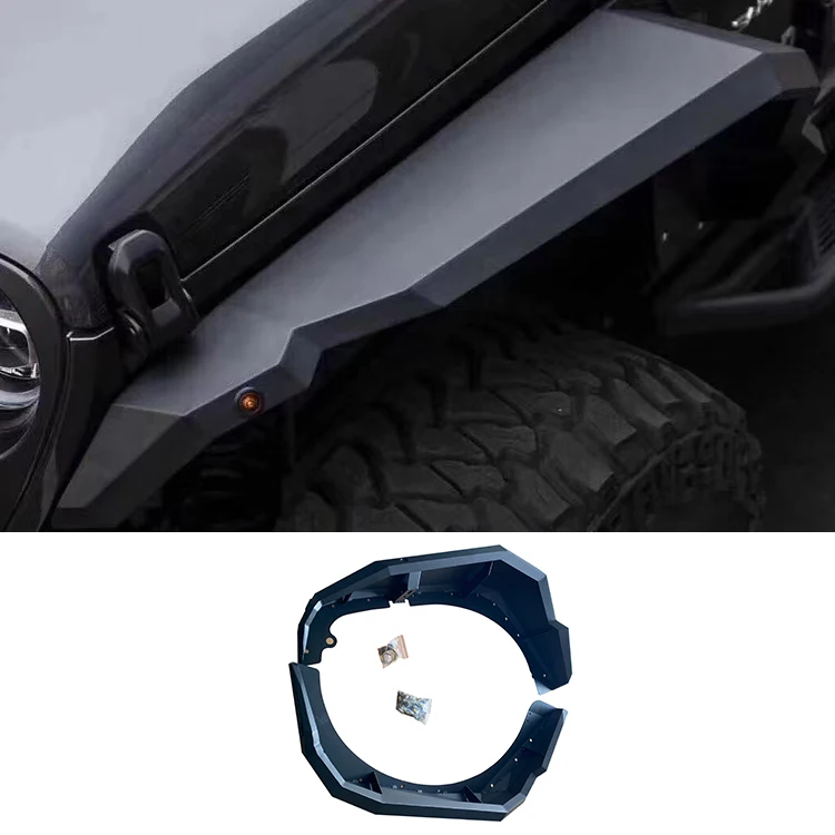 Black Wheel eyebrows Fender Flare Front Rear Kits for Jeep Wrangler JK 2007-2017