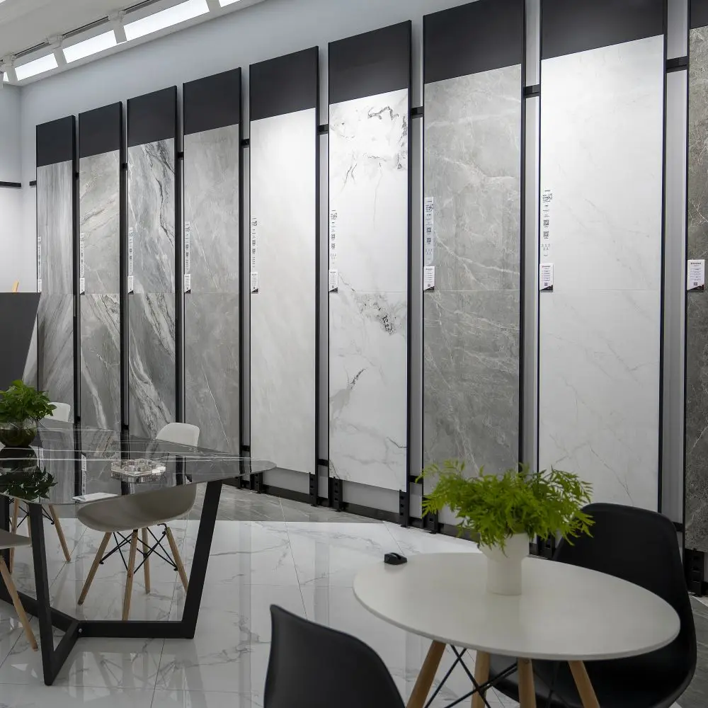 
Wholesale 800*800 Marble Texture Dark Gray Marble Full Polished Glazed Tiles 