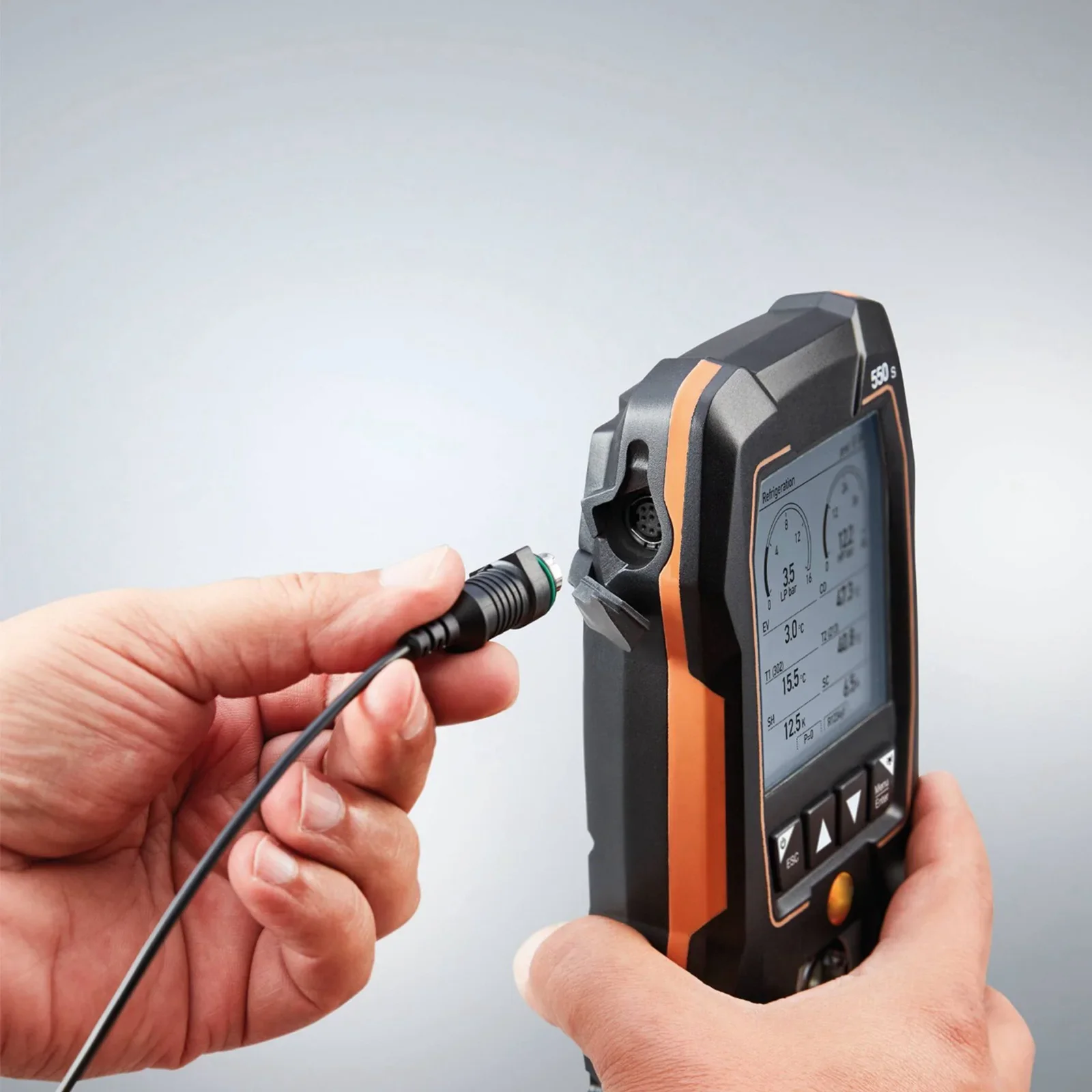 Testo 550s 549 Digital Refrigeration Gauge Manifold with Hoses Clamp Set Probes 0563 1550 Tools