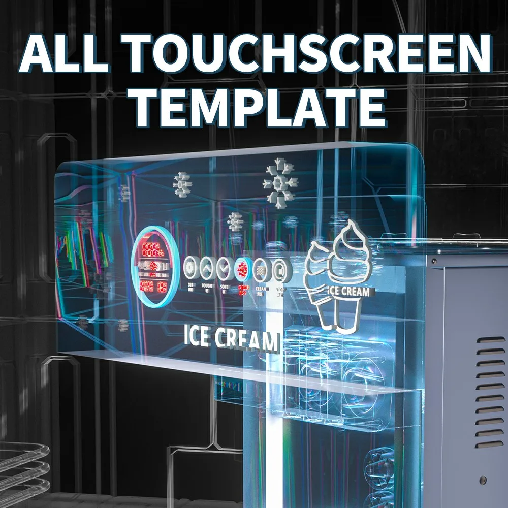 wholesale Commerclal  industrial soft serve Ice Cream and icy Machine  for small business ice cream maker
