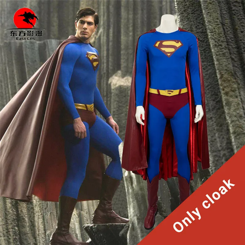 New European and American Movie Style Batman Cloak Artificial Leather Superman Cloak Halloween Cloak Bright PU Wine Red