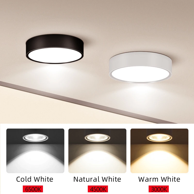 For Hotel Surface Mounted Dimmable Commercial Lighting Downlights Round Housing Living Room   Downlight/Led Downlight/Downlight