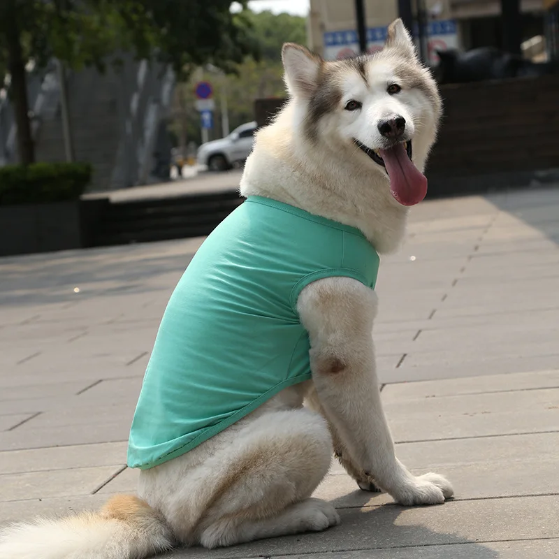 LM0132K Pet clothes Large dog pure cotton vest Dog and cat two legged clothes Pet supplies