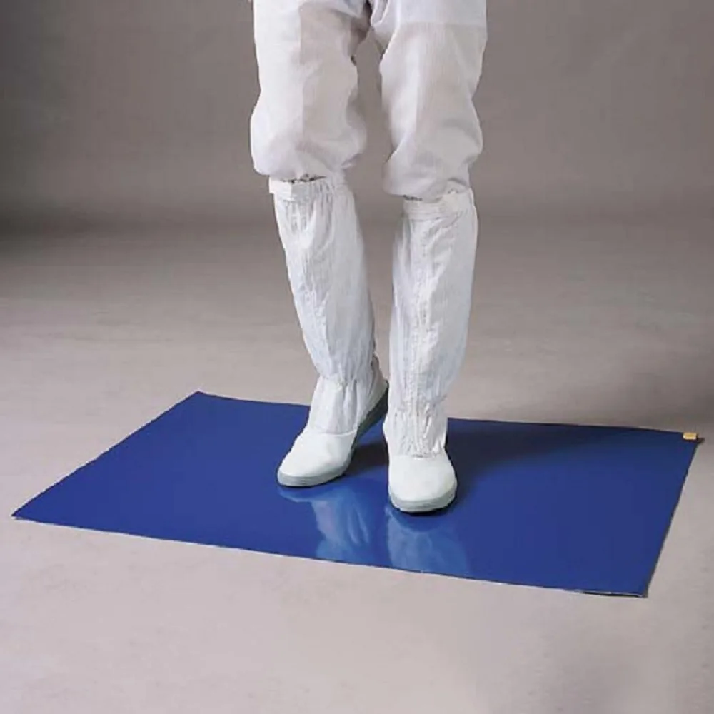 High Quality Dust Removal Disposable 30 Layers Peelable blue PE Film Cleanroom Sticky Floor Mat For Clean Rooms