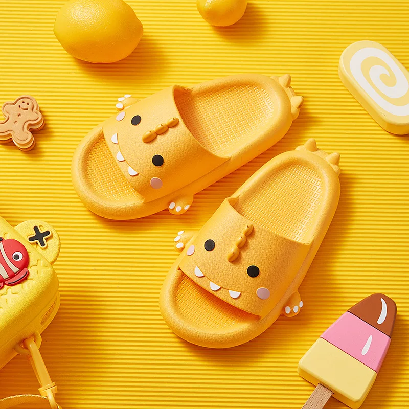 CIXI AIDA Wholesale kids summer EVA animal shape shark slippers soft home slides for boys and girls
