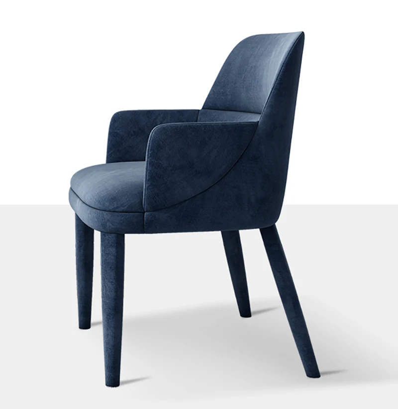 Italian Design Colorful Velvet Wood Dining Chair