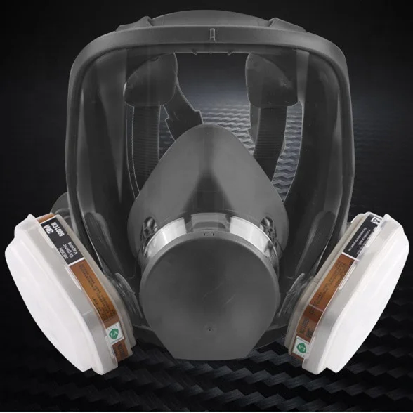 
 Химическая промышленная противогазовая силиконовая Безопасная рабочая маска на все лицо эквивалент 6800  