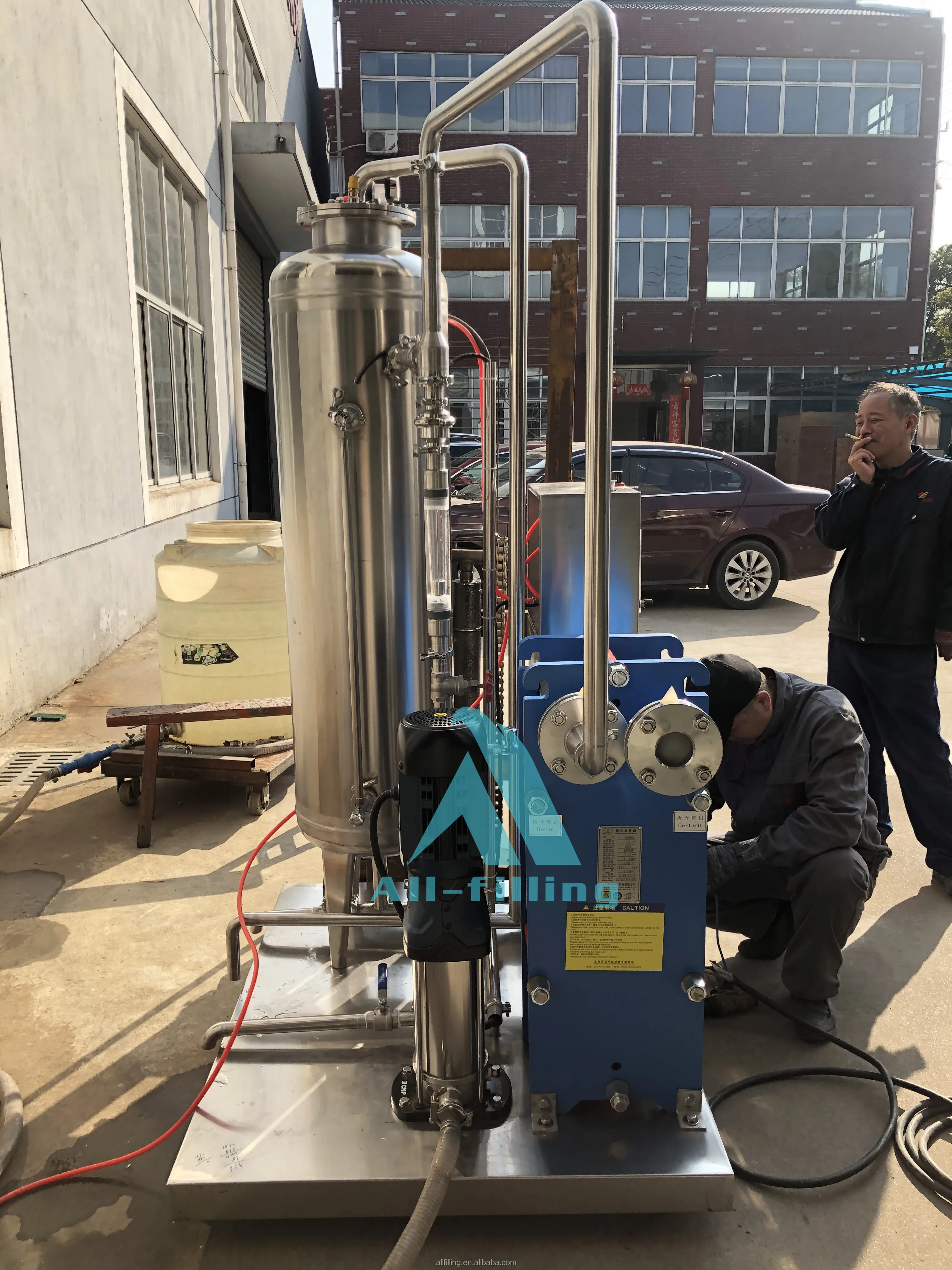 QHS-1500 высокое качество CO2 соды конвеерная машина для розлива газированных напитков миксер/сверкающие по производству