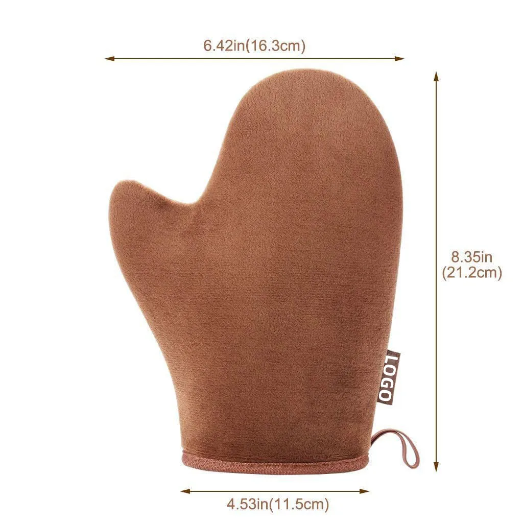 Customized Brown Tan Mitt Pivate Label Self Tanning Mitt Glove Sunless Tanning Mitt