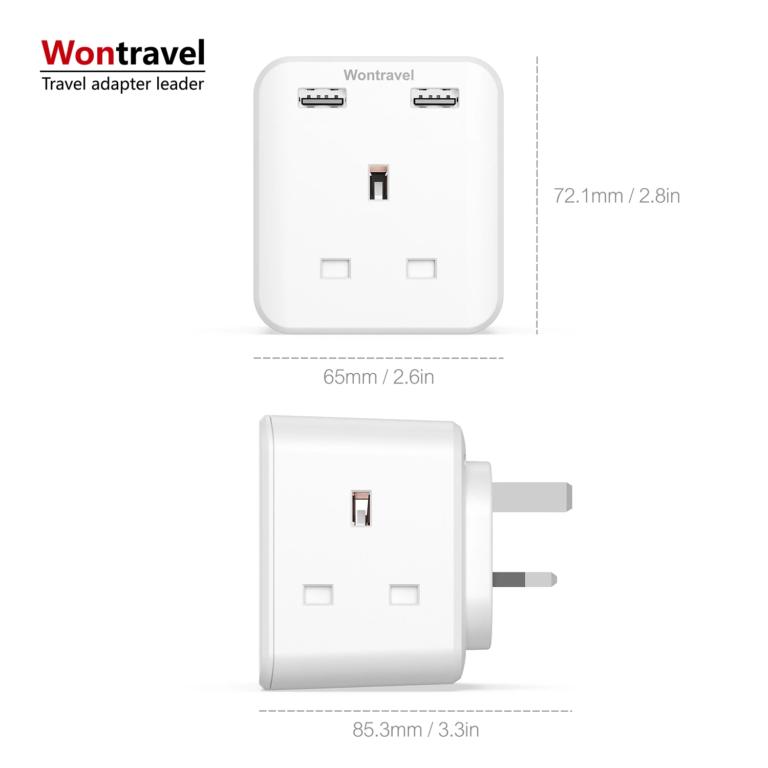 3 way cube power extension socket 13A multi socket electrical with fast usb type c 20W PD