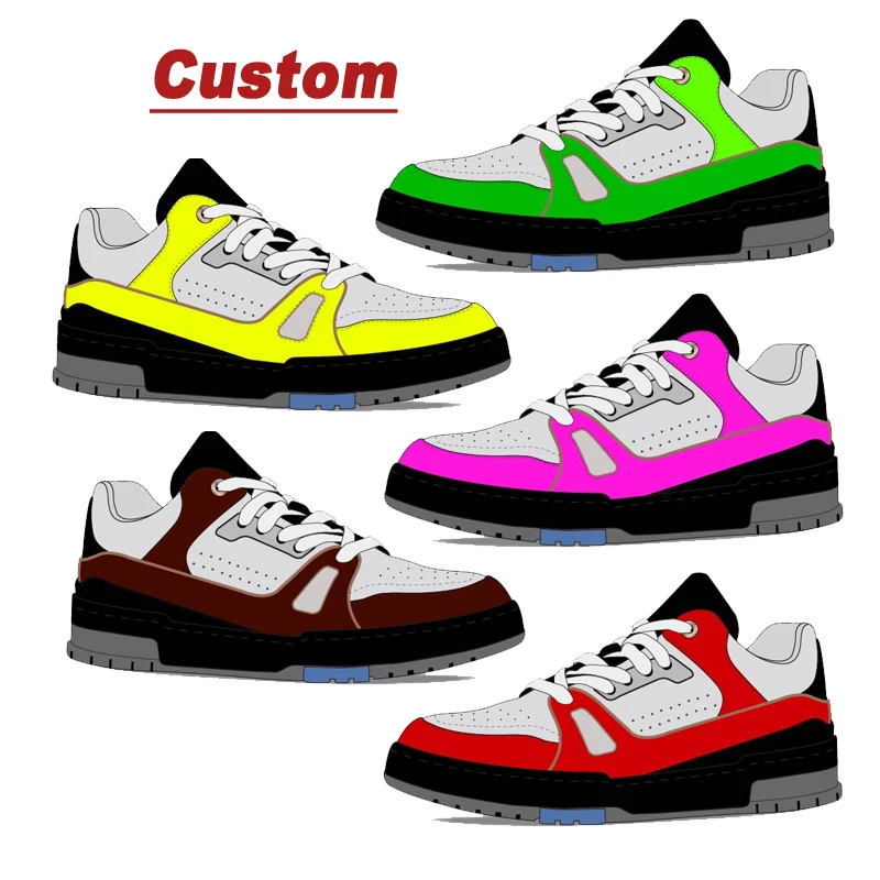 Fully Custom Sneakers Brand Customized LOGO Shoes Men Fashion Casual Platform Walking Running Style Shoes