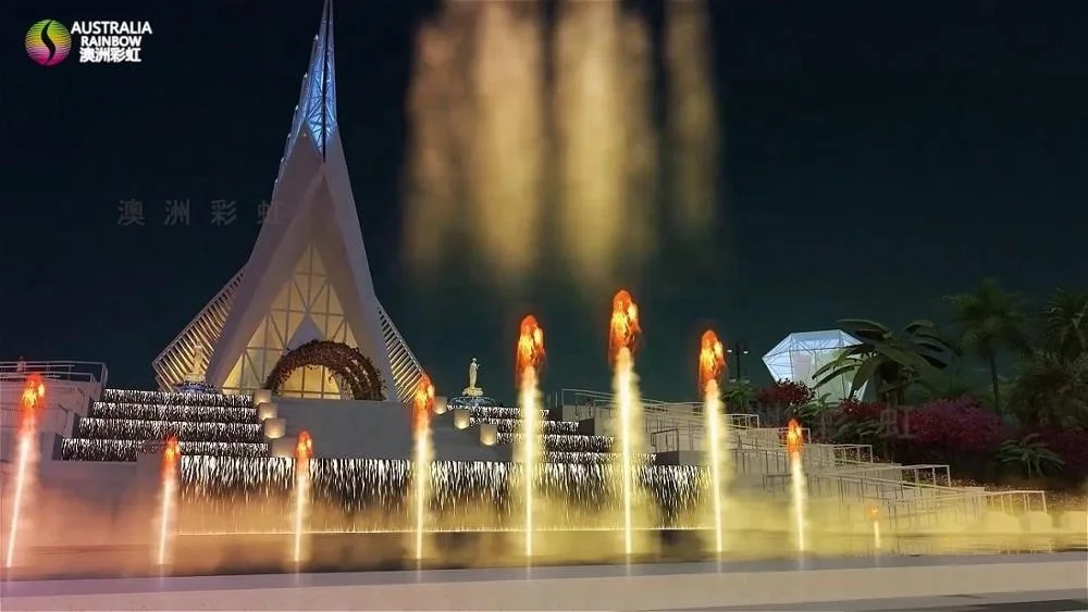 Amazing Outdoor Music Flame Decorations Water Fire Fountain