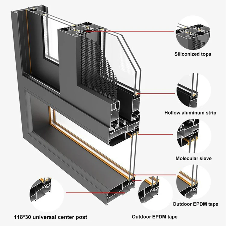 Fashion Minimalist Italian New Style Interior Aluminum Aluminium Profile for Glass Door