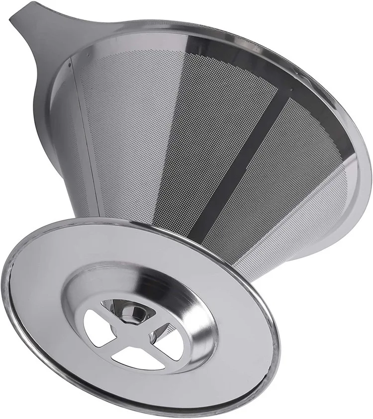 Factory Direct Supply Stainless Steel 304 Material 300 Mesh 600 Mesh Double Layer Coffee Filter with Holder