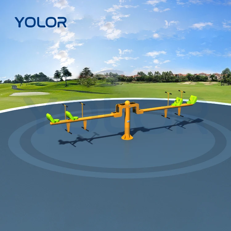 School Playground Park Amusement Equipment Children Four-Seat Seesaw