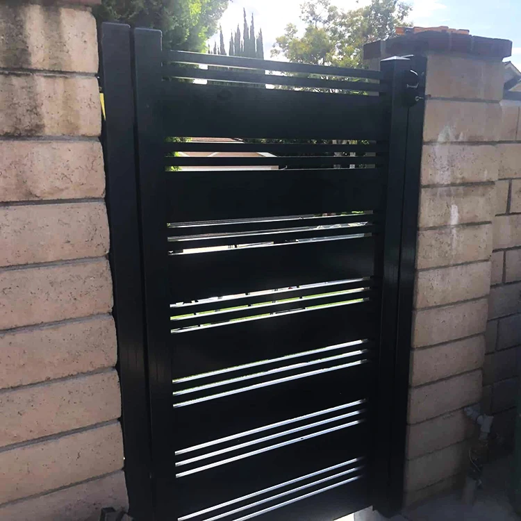 Cheap Price Black Steel Fence Panels 3 Rail Aluminum Ranch Goat Fence Decorative Horse Slat Fencing