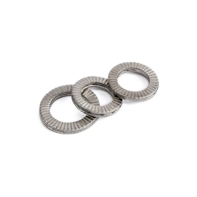 Stainless Steel Din 25201 Wedge Locking Washers carbon steel dacromet Double disc self-locking washer