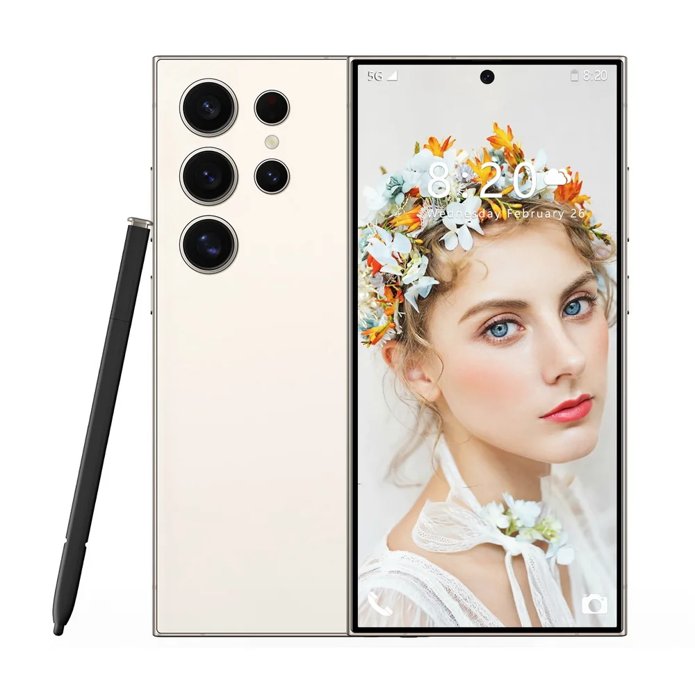 High Quality Luxury HD Hot Selling Fashion 5G Smart Phone Built-in S Pen Facial Recognition Fingerprints Unlocking Mobile Phone