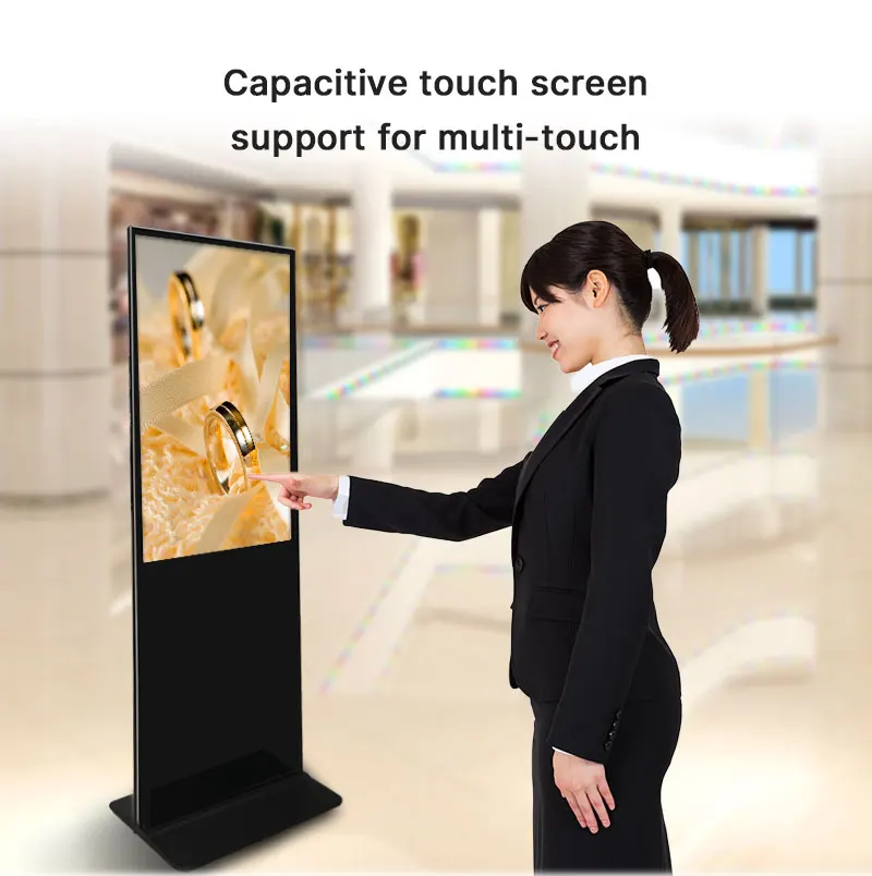 Digital Poster Kiosk 4K Full Screen Indoor Media Advertising Display Player LCD Digital Signage
