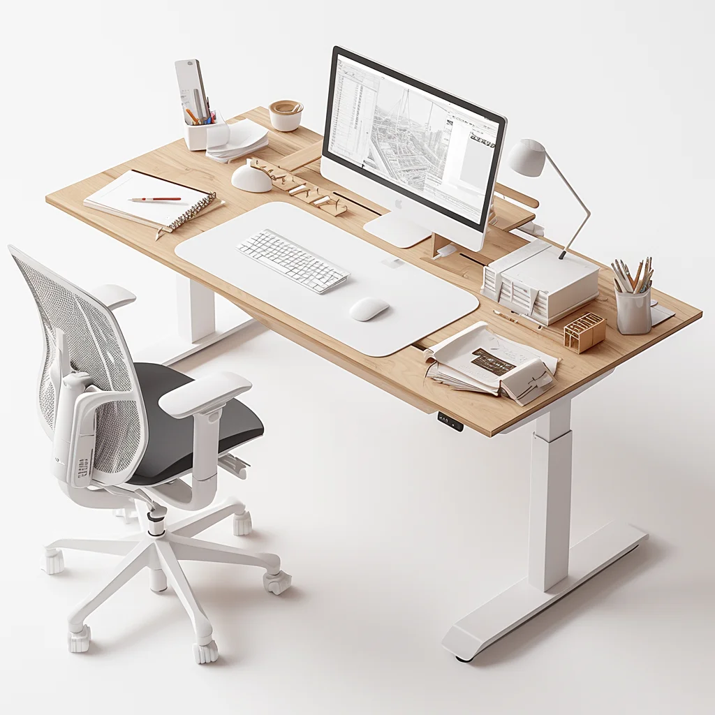 High Quality Motorized Electric Adjustable Dual Motor Electric Desk Shelf Monitor Stand Height Adjustable Electric Desk