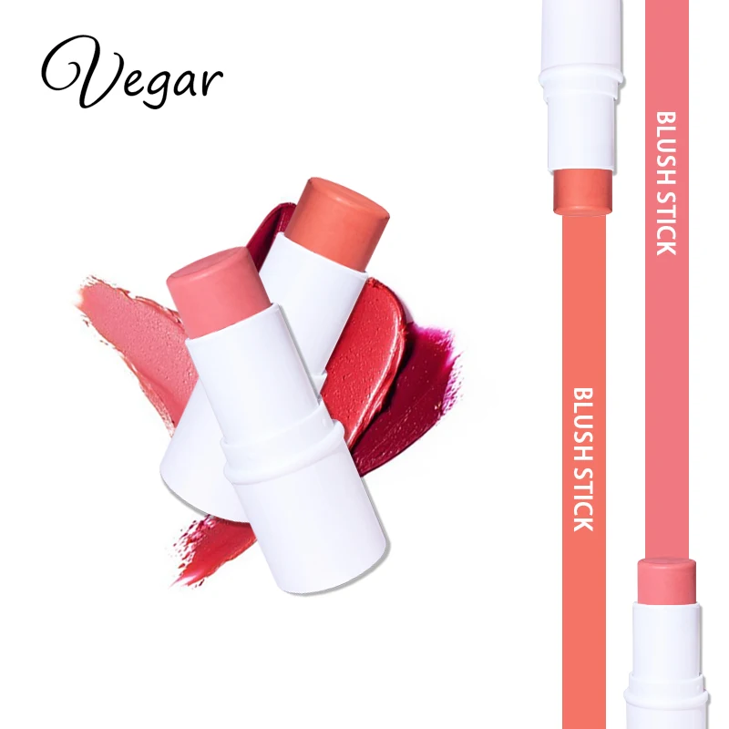 New OEM Custom Private Label Blush High Quality Vegan Creamy Blusher Makeup Cream Blush Stick