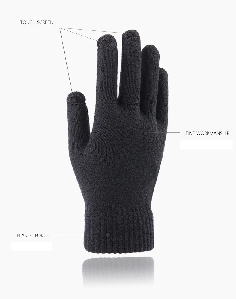 Winter Gloves Touch Screen Windproof Waterproof Thermal Gloves For Men Women