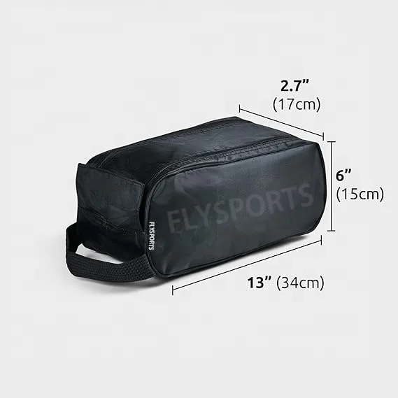 Custom luxury pu leather modern travel glove pocket sport football soccer boot vessel golf shoe zipper carrying storage dust bag