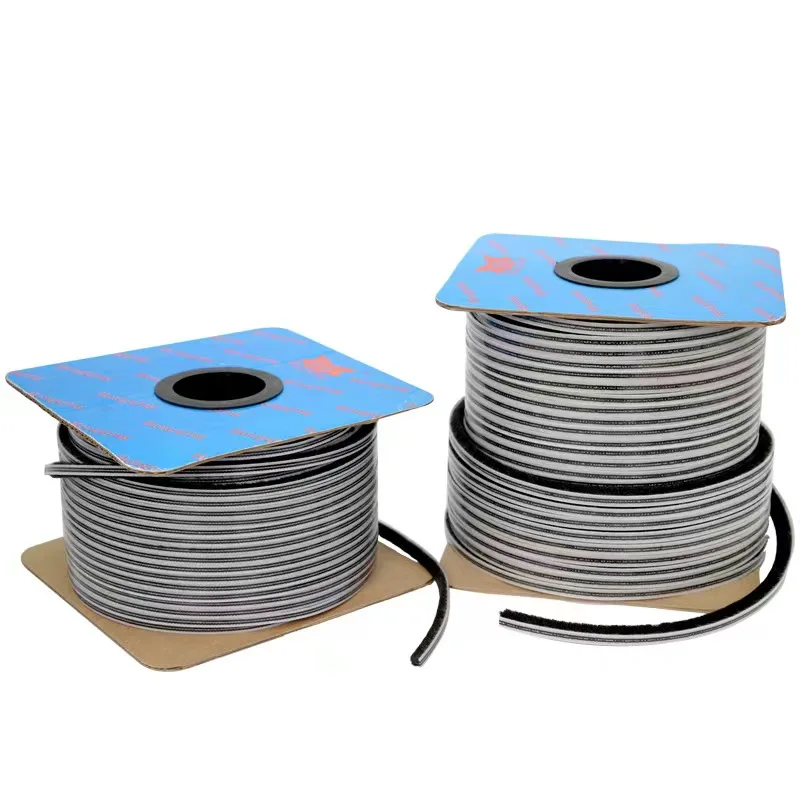 HQ customized finned 3M self-adhesive silicone wool pile weather strip for aluminium sliding door seal windows