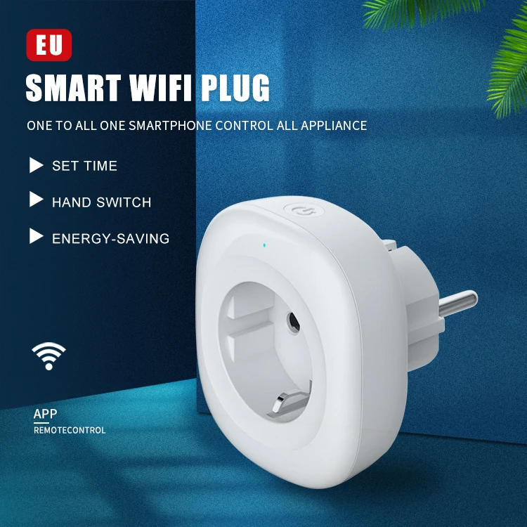
Smart APP Home Remote Control Wifi Smart Plug Alexa Voice Control Time Setting EU 10A Smart Android Plug Socket 