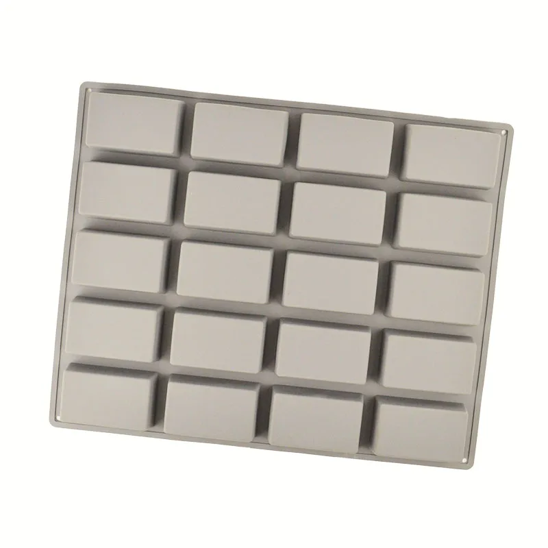 Square Chocolate Cake Mould Silicone Wholesale High Quality 20 Lattice Bakery Cake Silicone Molds