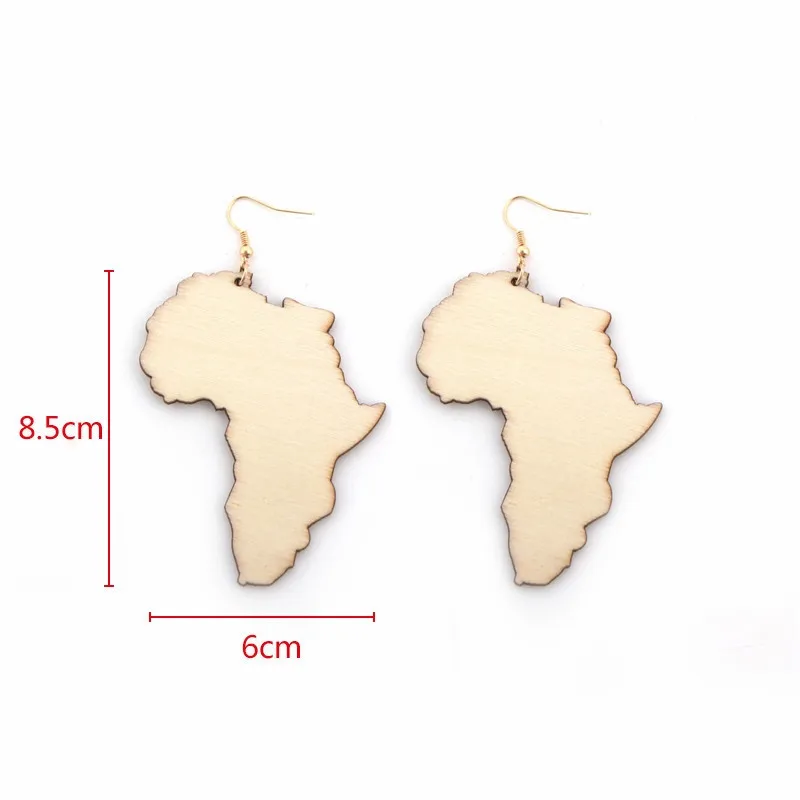 
New Model Fashion Unfinished Wooden African Earrings For Women 
