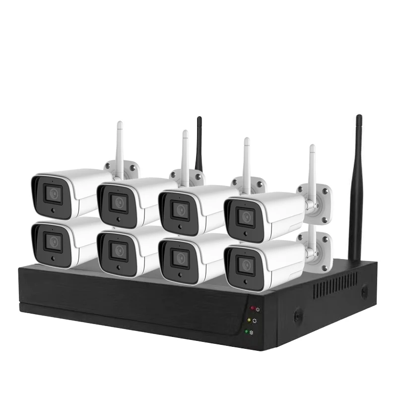 8 Ch Channel  Motion Detection H.265 2 Years CMOS Wifi Wireless Nvr Kit Cloud Remote Monitoring Security Cctv Ip Camera Set