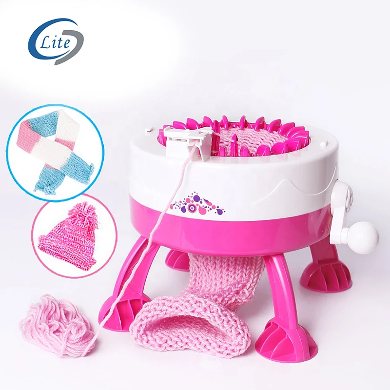 48 Needles Smart Weaving Loom Round Spinning Knitting Machines with Row Counter, Knitting Board Rotating Double Loom