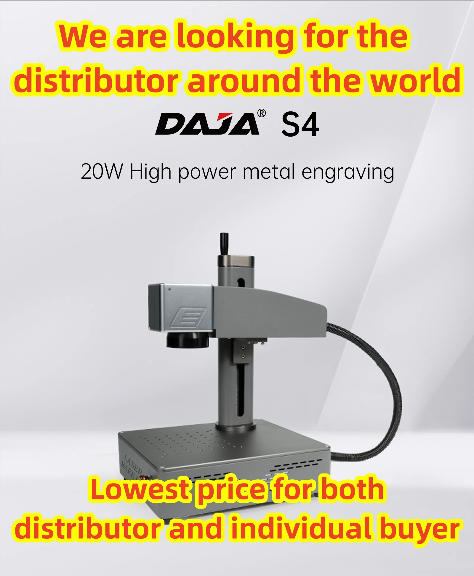 DAJA S4 Fiber Mr.carve Portable Engraving Industrial Desktop Stainless Steel  Laser Marking Machine