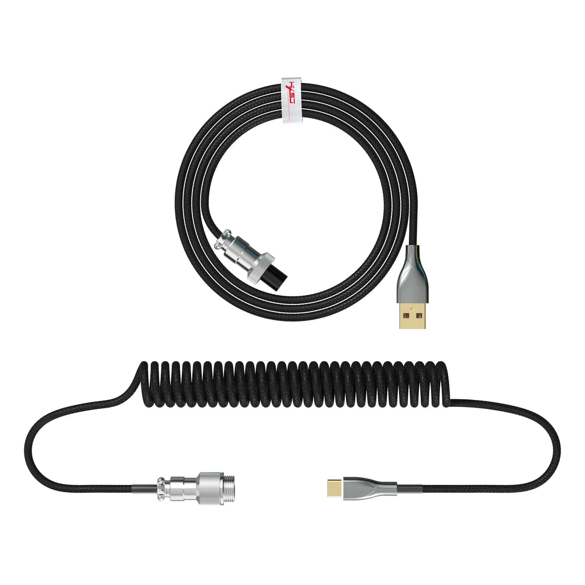 Keyboard Aviation Cable Coiled Cable Type C Keyboard Desktop Computer Aviation Usb Connector For Gaming Keyboard Accessories