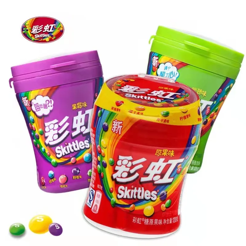 Candy Skittle Candy120g Wholesale Wonka Candy Sour Patch Kid Hard Candies Juicy Fruit Gum Skittle Candy